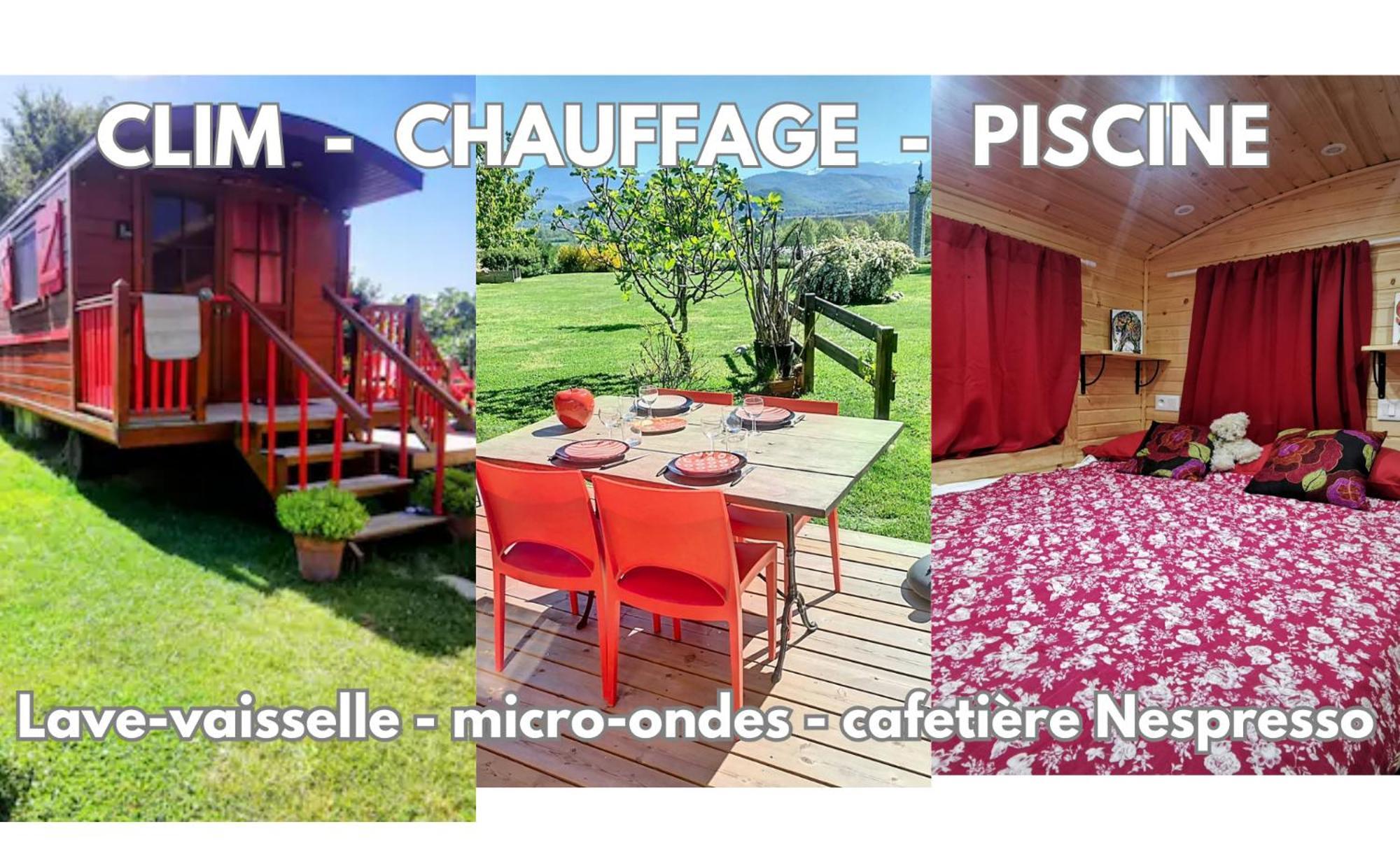 Gasthaus La Roulotte Du Cagire - 4 Pers - Pyrenees Villeneuve-de-Rivière Exterior foto